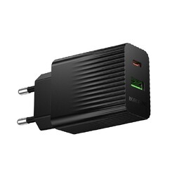 BOROFONE BAS74A Source USB+Type-C 3.0A Black PD20W+QC3.0 сетевое ЗУ