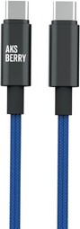 AKSBERRY X163 Nylon silk 60W 1m Type-C - Type-C Blue кабель