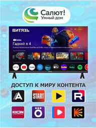 ВИТЯЗЬ 40" D40FS01BF Full HD Салют ТВ телевизор