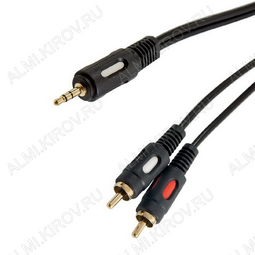 PREMIER  5-134 1.5  3.5mm/2RCA 1.5м Black кабель