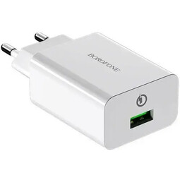 BOROFONE BA21A Long journey USB 18W QC3.0 White сетевое ЗУ