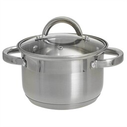 WEBBER BE-110/2 2,2л. кастрюля из нержавеющей стали со стеклянной крышкой