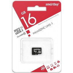 SMARTBUY microSDHC UHS-1 16GB (SB16GBSDCL10-00) Class10 карта памяти