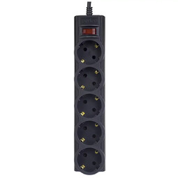 PERFEO PF_A4716 POWERX  5 розеток 3м.  черный сетевой фильтр