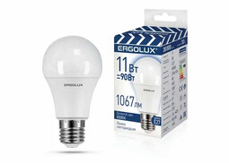 ERGOLUX LED-A60-11W-E27-6500K светодиодная лампочка