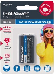 GOPOWER 6LR61 Alkaline 9V элемент питания