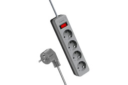 КОСМОС FKsm1.5m-4g(G) 4 розетки 1,5м серый фильтр сетевой