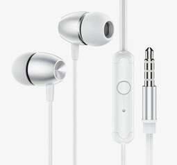 BOROPHONE  BM57 Platinum с микрофоном белые наушники проводные