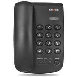 TEXET TX-241 черный телефон проводной