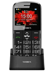 TEXET TM-B227 1500мАч/2.2"/камера/фонарь (черный) мобильный телефон