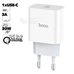HOCO C76A Plus Type-C 20W  White сетевое ЗУ