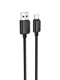 HOCO X113 USB-Type-C 3А 1м черный нейлон кабель