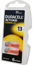 DURACELL 13 PR48 (6шт.) элемент питания для слухового аппарата